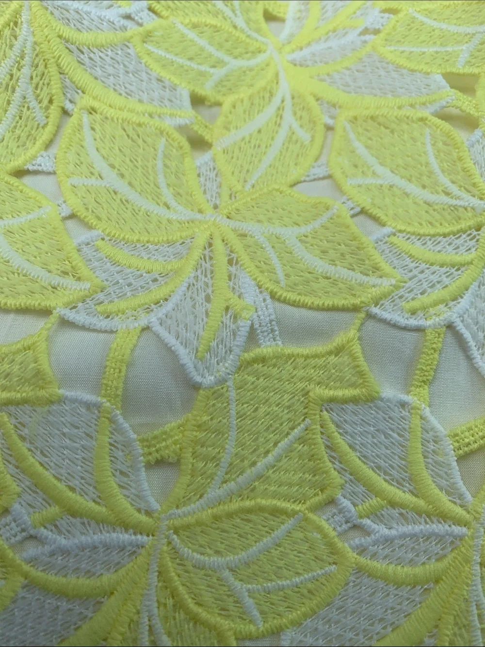 Sunday in Brooklyn Pale Yellow Lace Pencil Skirt